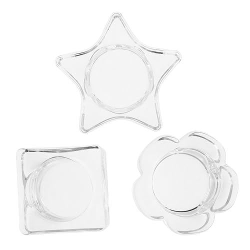 Mikinona 3 Stück Teiliges Nail Art Ice Cube Dappen Dish aus Multifunktionale Mischungspalette Pinselreiniger und Flüssigkeitsbehälter für Gel Polish für und Heimgebrauch von Mikinona