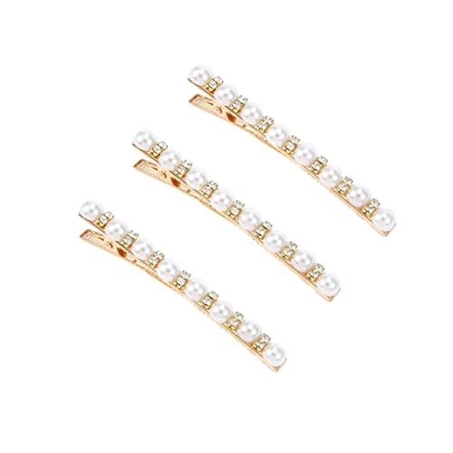 Mikinona 3stücke Perlen-haarspangen Im Vintage-stil Mit Strasssteinen Haarnadeln Kopfschmuck Kreative Kopfbedeckung Für Mädchen Und Frauen von Mikinona