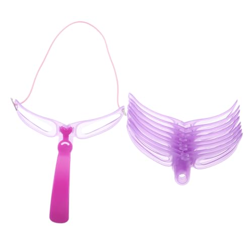 Mikinona 3-teiliges Set Dreidimensionale Augenbrauenkarte Stempelset Für Augenbrauen Aufkleber Augenbrauen-schablonen-set Handhaben Augenbrauenformer-vorlage Augenbrauen-set Plastik Violet von Mikinona