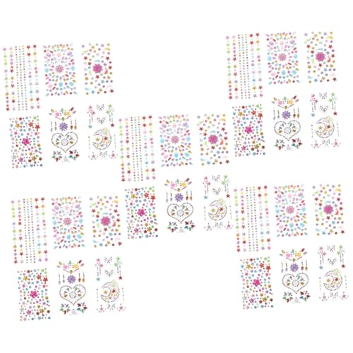 Mikinona 30blätter Aufkleber Mit Edelsteinen Rhinestones Für Gesicht Und Körper Temporäre Tattoos Für Halloween Und Festivals Sicher Und Hautfreundlich Mikinona 30blätter Aufkleber Mit Edelsteinen Rhinestones Für Gesicht Und Körper Temporäre Tattoos Für Halloween Und Festivals Sicher Und Hautfreundlich von Mikinona
