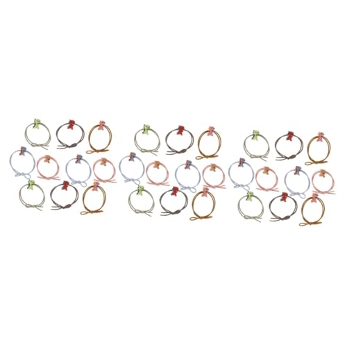 Mikinona 30 Stk kleiner Dinosaurier-Haargummi Perlen für Haare Haar-Bungee Haarschmuck für Mädchen Haaransatz Haarband Haarbänder kinder party Cartoon-Gummiband Haargummi für Kinder Stoff von Mikinona