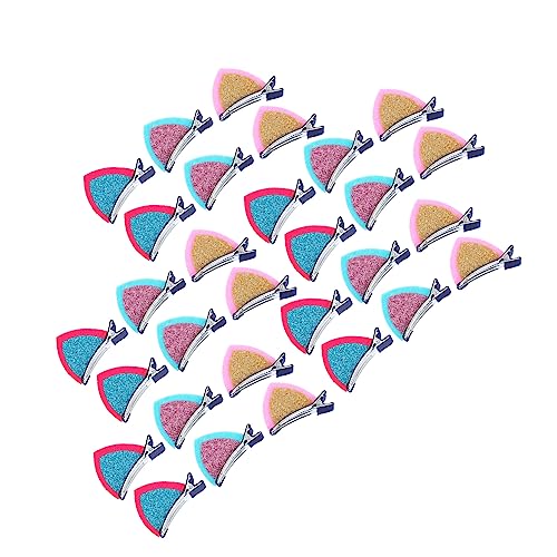 Mikinona 30stücke Katzenohr Haarnadeln Für Junge Mädchen Filzmaterial Glatte Haarspangen Farbige Kopfschmuck Haarschmuck Für Mädchen Zum Und Dekorieren Von Haaren von Mikinona