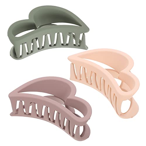 Mikinona 3stücke Modische Herz-haarspangen Rutschfeste Haar-clips Für Starken Halt Große Und Schöne Haar-klammern Für Frauen Für Jeden Haartyp Sanften Farben von Mikinona