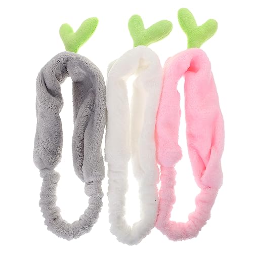 Mikinona 3stücke Weiches Fleece Haarband Für Make-up Und Gesichtspflege Elastisches Spa Stirnband Zum Waschen Des Gesichts Für Sport Yoga Reinigung Und Pflege von Mikinona