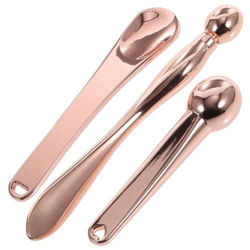 Mikinona Werkzeuge Zum Auftragen Von Augencreme 3 Stück Make-up-löffel Aus Metall Absorption Von Gesichtscreme-sticks Verringert Schwellungen Unter Den Augen Zufällige Farbe von Mikinona