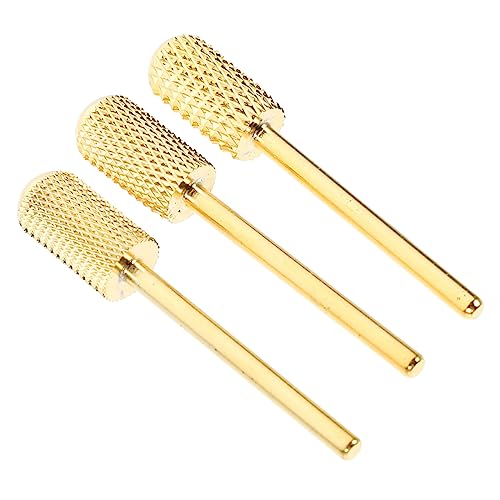 Mikinona 3Stücke Nagelfräser Bits aus Metall für Frauen Professionelle Aufsätze für Nagelbohrer Ideal für Maniküre zu Hause Salon Geeignet für Gelnägel und Nagelpflege von Mikinona