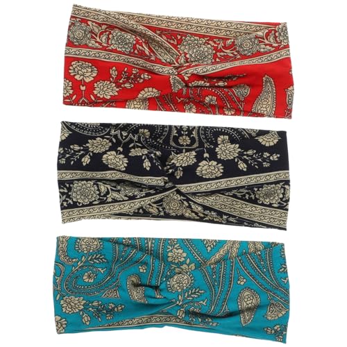 Mikinona 3stücke Stirnbänder Stretch Damen Haar Bänder Mode Gedruckt Haarbänder Für Frauen Haar von Mikinona