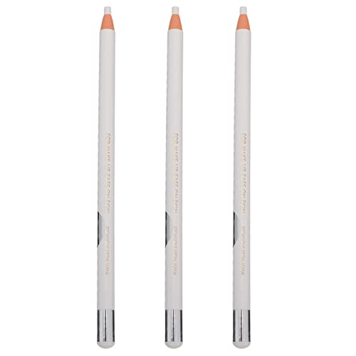 Mikinona 3stücke Weißer Pencil Für Augenbrauen Highlighter Eyeliner Bleistift Wasserfest Langanhaltend Make-up Stift Pinsel Für Täglichen Gebrauch von Mikinona