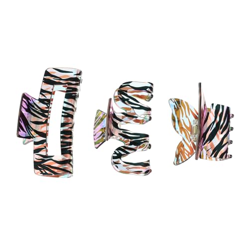Mikinona 3er Set Acryl Haarspangen Mädchen Haarspange Elegante Styling Clips von Mikinona