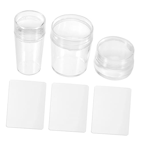Mikinona 3sätze Wiederverwendbare Nagel Stamper Maniküre Werkzeuge Diy Nail Art Stempel Aus Silikon Schaber Für Nägel Komplett von Mikinona