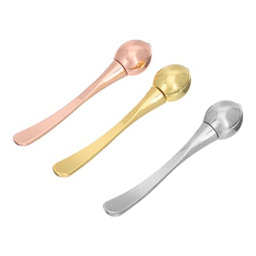 Mikinona 3stücke Augencreme-spatel Aus Metall Mit Löffel Und Stift-enden Für Hautpflegeprodukte Im Gesicht Cremelöffel Für Reisen Oder Salongebrauch von Mikinona