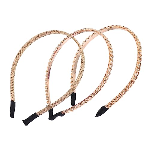 Mikinona 3stücke Ketten-haarreifen Aus Legierung Mode-stirnband Party-haarreifen Für Damen Und Mädchen Eleganter Kopfschmuck Für Hochzeit Geburtstag Und Valentinstag von Mikinona