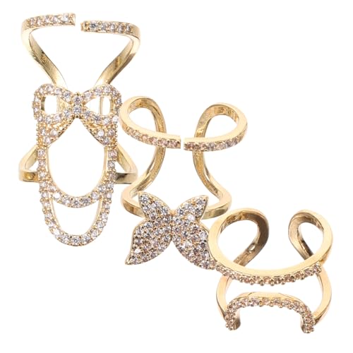 Mikinona 3stücke Nagelringe Nail Art Ringe Dekorative Nagelringe Damen Nail Art Zubehör Fingerspitzenringe von Mikinona