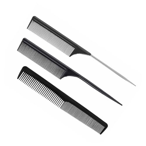 Mikinona 3stücke Professionelles Teiliges Set Aus Spitzen Haarkämmen Anti-statischer Kunststoff-kamm Für Junge Mädchen Und Erwachsene Für Friseursalons Und Heimgebrauch von Mikinona