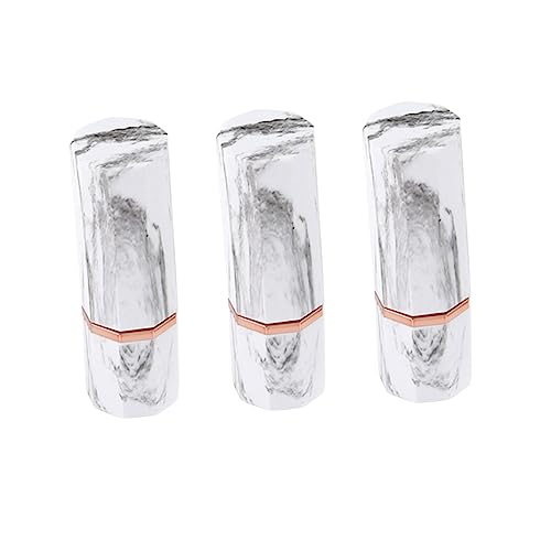 Mikinona 3stücke Teiliges Großer Marbling Lippenstift-hülsen Kreative Und Stilvolle Leere Kosmetik-röhrchen Für Frauen Tragbare Mini-hülsen Für Lippenpflege Und Make-up von Mikinona