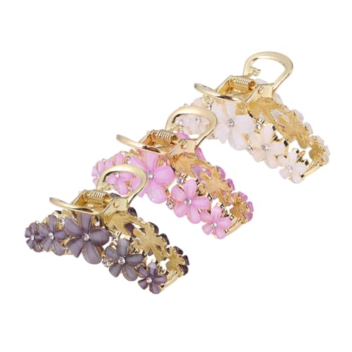 Mikinona 3stücke Blumen Haarklammer Für Frauen Im Koreanischen Stil Legierung Haarclip Mit Blumenmotiv Haarspangen Für Mädchen Blumen Haarschmuck Haar Zubehör Für Verschiedene Anlässe von Mikinona