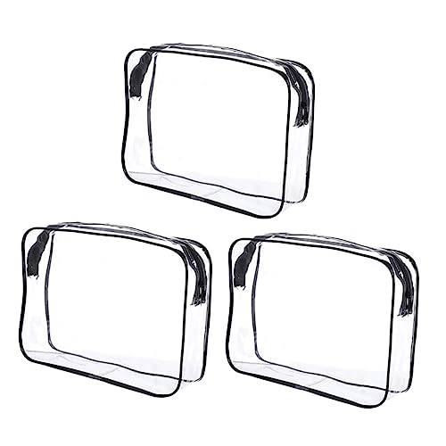 Mikinona 3stücke Transparente Kosmetiktasche Mit Reißverschluss Für Reisen Damen Make-up-Aufbewahrungstasche Mit Großem Fassungsvermögen Für Kosmetika Und Toilettenartikel von Mikinona