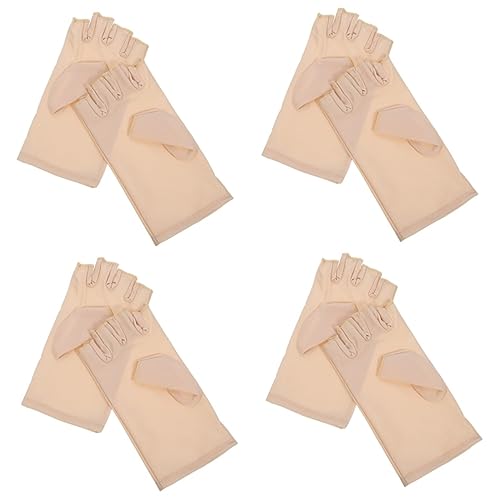 Mikinona 4paare Uv-schutz Fingerlose Maniküre-handschuhe Für Gel-nägel Atmungsaktive Und Bequeme Nagelkunst-handschuhe Für Damen Und Outdoor-aktivitäten Wie Radfahren Und Angeln von Mikinona