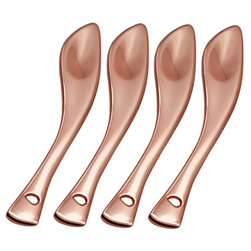 Mikinona 4 Stück Löffel Für Gesichtscreme Und Augencreme Mit Rosenmotiv Geruchsneutral Sicheres Metallmaterial Für Kosmetikanwendungen Für Damen von Mikinona