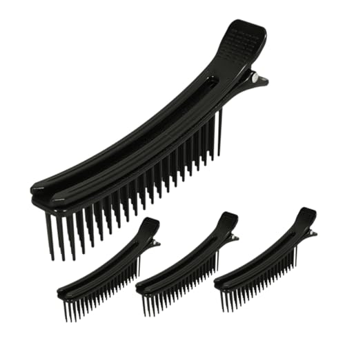Mikinona 4 Stück Haar-griffklammern Zum Abteilen: Professionelle Haarstyling-klammern Zum Abteilen Und Färben – Friseur-scheitelkammklammern Für Und Mädchen von Mikinona