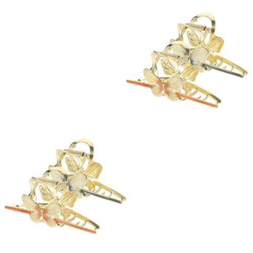 Mikinona 4 Stück Haarnadel Blumen Haarklammern Clips Bewegliche Schmetterlingsclips Haarspangen Kleine Schmetterlings-haarspange Haarspange Für Frauen Krallenclips Für Haare Legierung von Mikinona