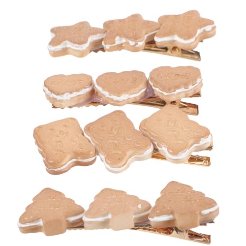 Mikinona 4stücke Teiliges Lustige -haarspangen Für Mädchen Weihnachts-haarschmuck Kreative Haaraccessoires Keksform Aus Hochwertigem Harz Für Partys Und Festliche Anlässe von Mikinona