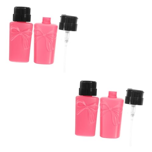 Mikinona 4stücke Nagellackentferner Pumpflaschen Leere Kunststoffbehälter Für Make-up-entferner Praktische Spender Mit Druckfunktion Für Nagelpflege Und Kosmetik von Mikinona
