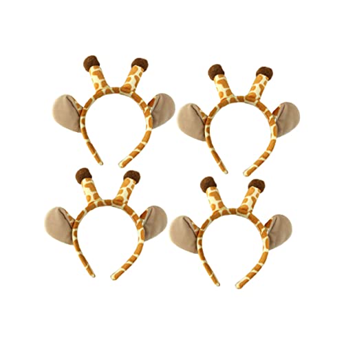 Mikinona 4 Stück Haarreifen-stirnband in Giraffenform Party-kopfbedeckung Für Frauen Und Mädchen Leicht Bequem Cosplay-performance-zubehör von Mikinona