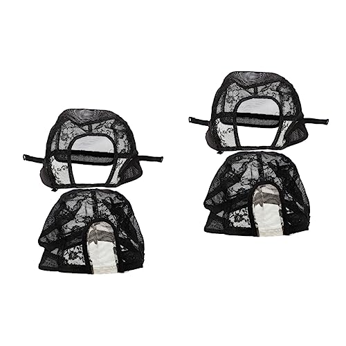 Mikinona 4stücke U-shape Lace Mesh Wig Caps Elastische Haarnetze Für Perücken Atmungsaktive Und Wiederverwendbare Kopfbedeckung Für Frauen Und Mädchen Zum Wig-making von Mikinona