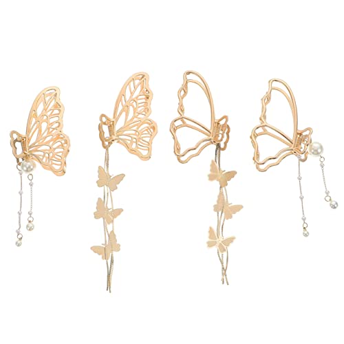 Mikinona 4stücke Krallenclips Quasten Haarklammer Frauen Haar Accessoire Styling Kopfschmuck Für Party Alltag von Mikinona