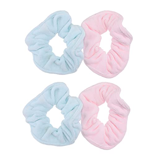 Mikinona 4 Stück Stirnband Stirnband Mikrofaser Klein Trocknen Dicke Haarbindungen Farbig Geflochten Knusprig Verknotet Haarzubehör Bunt Handtücher Haarschmuck Für Frauen Haargummis von Mikinona