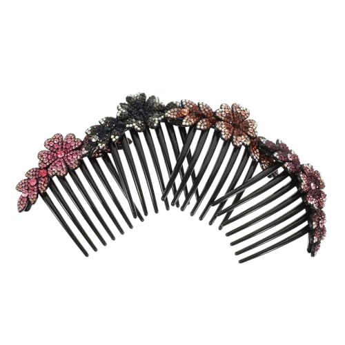 Mikinona 4stücke Strass-seitenkämme Für Damen Hochzeit Haarkämme Brötchen Hochsteckfrisur Kamm Clips Mit Zähnen Barrettes Für Party Abschlussball von Mikinona