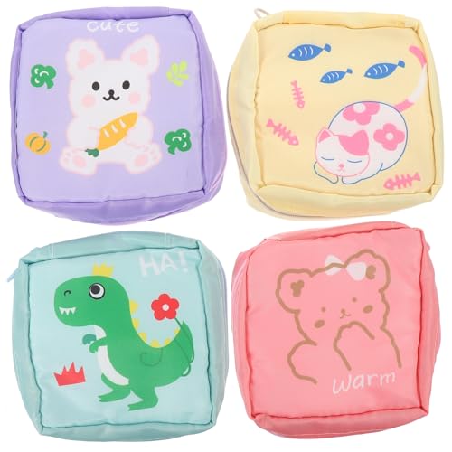 Mikinona 4 Stück Teiliges Niedliche Kosmetiktaschen für Damen Vielseitige Hygieneartikel aufbewahrung Praktische Langlebige Perioden Taschen für Slipeinlagen Münzen und Kosmetik Tragbar Mikinona 4 Stück Teiliges Niedliche Kosmetiktaschen für Damen Vielseitige Hygieneartikel aufbewahrung Praktische Langlebige Perioden Taschen für Slipeinlagen Münzen und Kosmetik Tragbar von Mikinona