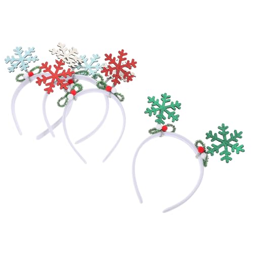 Mikinona 4stücke Schneeflocken-stirnbänder Für Mädchen Weihnachts-haarbänder Festlicher Kopfschmuck Aus Materialien Für Weihnachts Und Winterpartys Vielseitig Einsetzbar Für von Mikinona