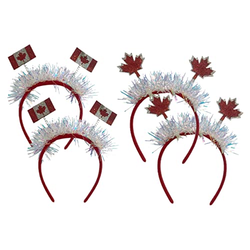 Mikinona 4 stücke Kanada Tag Haar-accessoire Festival Stirnband Karneval Haar Hoop Dekorative Headwear für Party von Mikinona