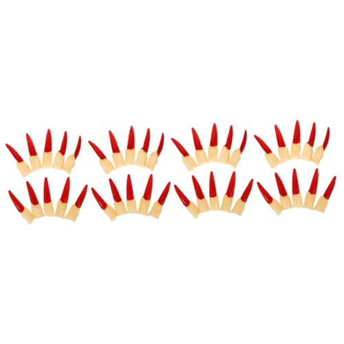 Mikinona 4 Sets Hexennägel Halloween Künstliche Finger Dekorative Künstliche Finger Für Partys Und Requisiten 10 Stück * 4 von Mikinona
