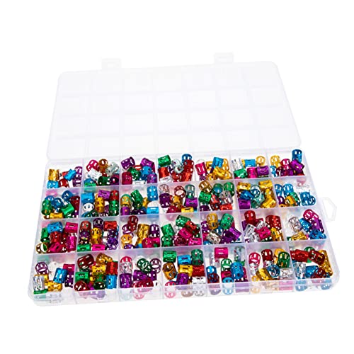 Mikinona 400stücke Dreadlocks Metall Für Haarzöpfe Anpassbare Haarschmuck-manschetten Für -frisuren Für Partys Hochzeiten Und Modeschauen von Mikinona