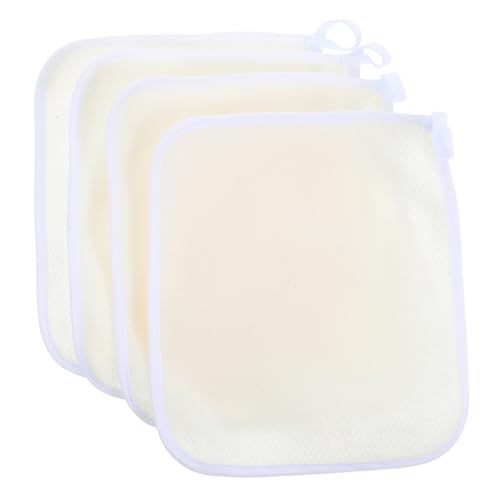 Mikinona 4stücke Pack Peeling-waschlappen Für Körper Und Gesicht Beidseitige Duschschrubber-handtücher Sanft Gewebte Badetücher Für Damen Und Herren Beige von Mikinona