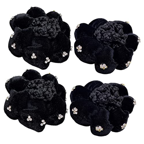 Mikinona 4stücke Damen Haar Buns Netz Haarknoten Abdeckung Haarnetz Für Frauen Haarschmuck Für Alltag Und Feierlichkeiten von Mikinona