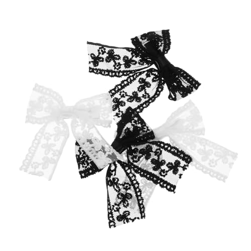 Mikinona 4stücke Haarspangen Mit Floralen Schleifen Haarnadeln Mit Spitze Eleganter Damen-haarschmuck Bogen-haarnadeln Haar-clips Für Frauen von Mikinona