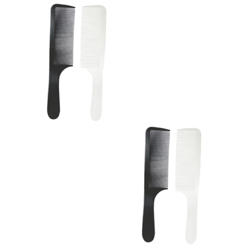 Mikinona 4stücke Professioneller Gebogener Haarschneider Kamm Für Männer Anti-statische Haarstyling-werkzeuge Für Friseure Und Haarschnitte Schwarz Und Weiß von Mikinona