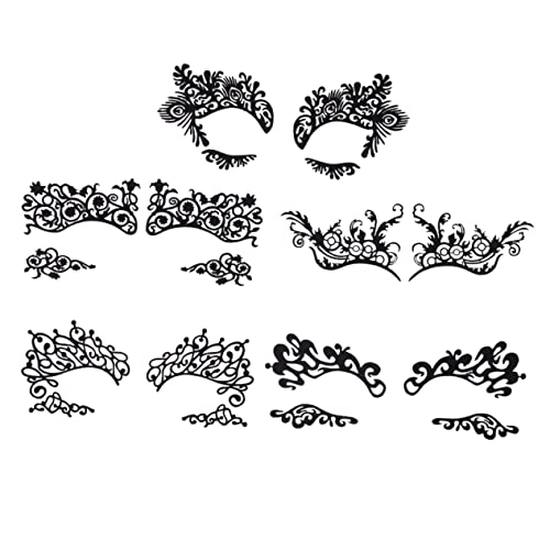 Mikinona Selbstklebende Eyeliner-aufkleber Aus Spitze 5 Sets Für Cosplay- Und Partykostüme Zufälliger Stil von Mikinona