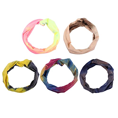 Mikinona 5stücke Atmungsaktive Stirnbänder Dehnbar Criss Cross Haarband Für Yoga Sport Mit Knoten Design Stirnband-zubehör Für Frauen von Mikinona
