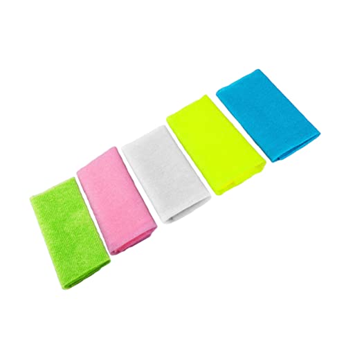 Mikinona 5 Stück Exfolierende Nylon Badetücher Lange Duschhandtücher für Rückenmassage Sanfte Hautreinigung Gemischte Farben für Männer und Strapazierfähig und Bequem von Mikinona