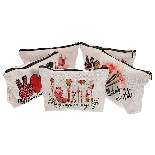 Mikinona 5stücke Kosmetiktasche Für Damen Gesteppte Make-up-Tasche Mit Reißverschlüssen wasserdichte Kosmetiktasche Für Reise Und Alltag Tragbarer Make-up-Organizer von Mikinona