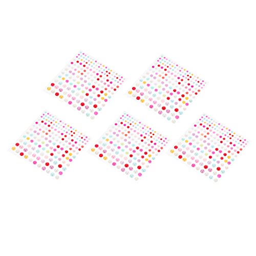 Mikinona 5stücke Perlen Für Gesicht Sticker Dekoration Make-up Perlen Aufkleber Kunstperlen Verzierungs Sticker Gesicht Schmuck von Mikinona