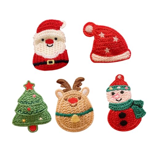 Mikinona 5stücke Weihnachts-haarspangen Für Mädchen Stilvolle Barrettes Aus Strick Bunte Haarschmuck Junge Mädchen Und Jugendliche Für Festliche Anlässe Und Alltag von Mikinona