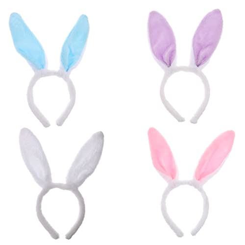 Mikinona 5stücke Plüsch-hasenohr-stirnband Haarband Hasenohr-haarreif Kopfreif Requisiten Einfach Anzubringen Langlebig Geeignet Für Ostern Und Partys von Mikinona