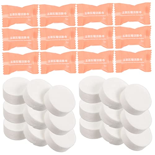 Mikinona 50stücke Komprimierte Handtücher Einweg-waschlappen Für Gesicht Outdoor Reise Tragbar Saugstark Travel Towels Tablets von Mikinona