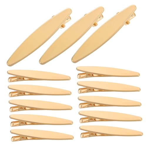 Mikinona 50 Stück Teiliges DIY Haarklammer Metall Alligator Haarspangen Goldfarben Hohl Design für Frauen Mädchen Friseure Vielseitig Einsetzbar zum Basteln und Haarschmuck Gestalten von Mikinona